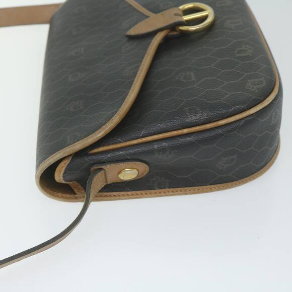 DIOR Honeycomb Canvas Shoulder Bag Pvc Black - Picture 4 of 16